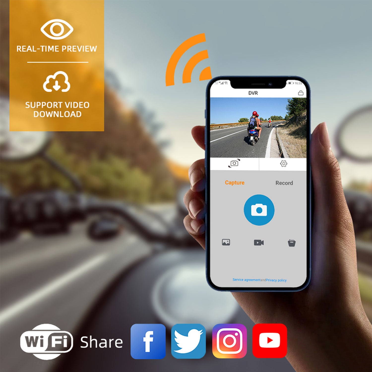 60FPS@1080P Motorcycle Dashcam|AKY-998GX