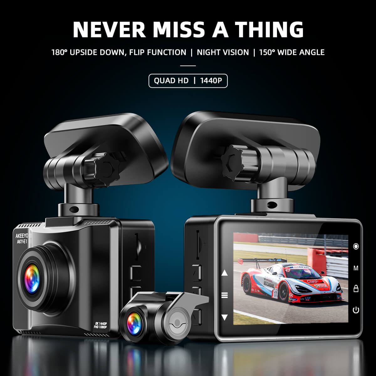 .com: 360 Dash Cam Front and Rear Dash Camera for Cars, 1440P HD Car  DVR, 360° Wide Angle, 4.5 Touch Screen, G-Sensor, Parking Monitor, Loop  Recording : Electronics