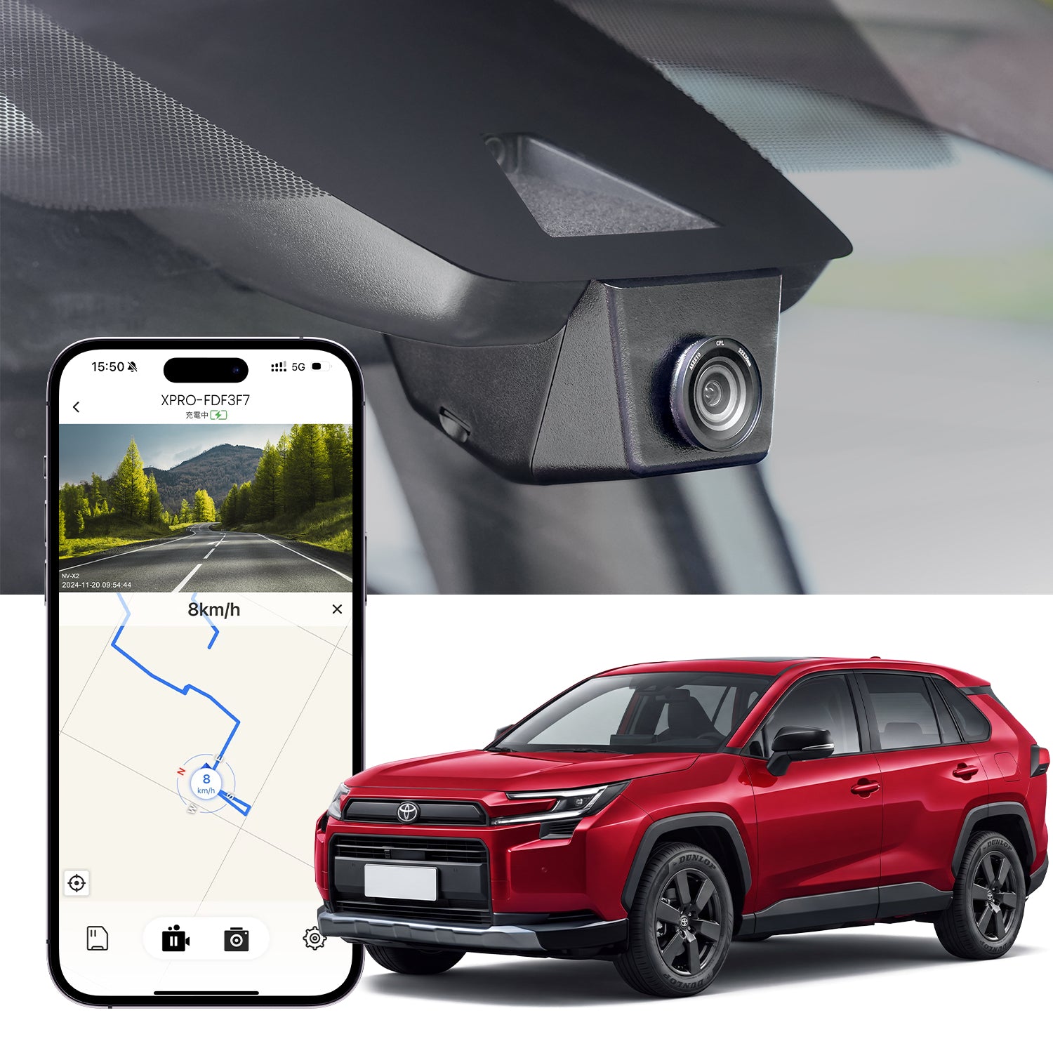 XPRO — Custom-Fit 4K Dash Cam for Toyota RAV4