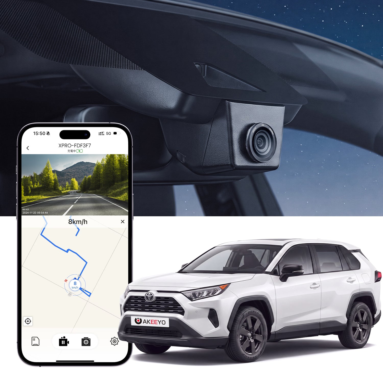 XPRO — Caméra embarquée 4K sur mesure pour Toyota RAV4