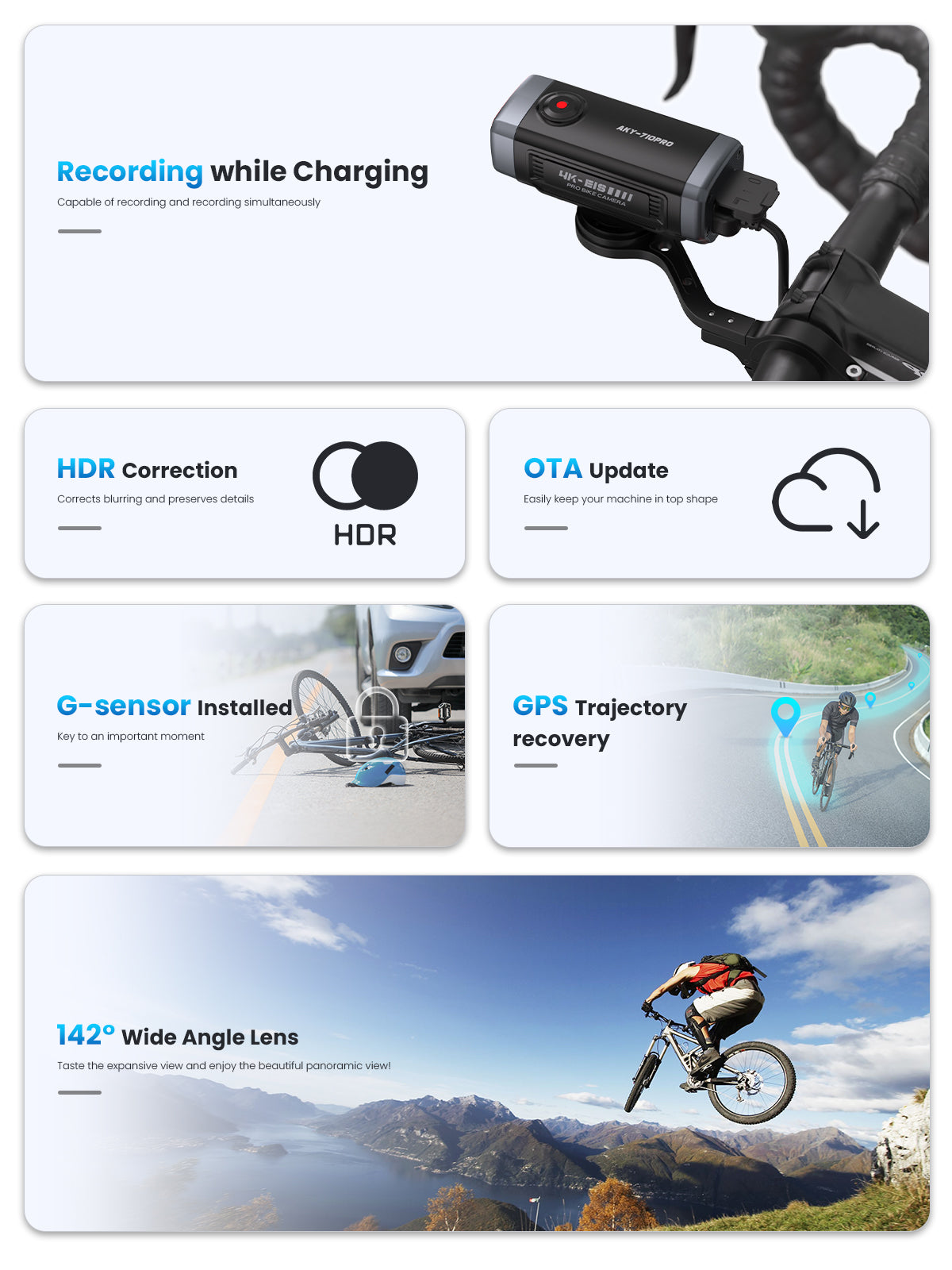 4K 8MP Bike Camera with EIS｜AKY-710Pro-Bicycle