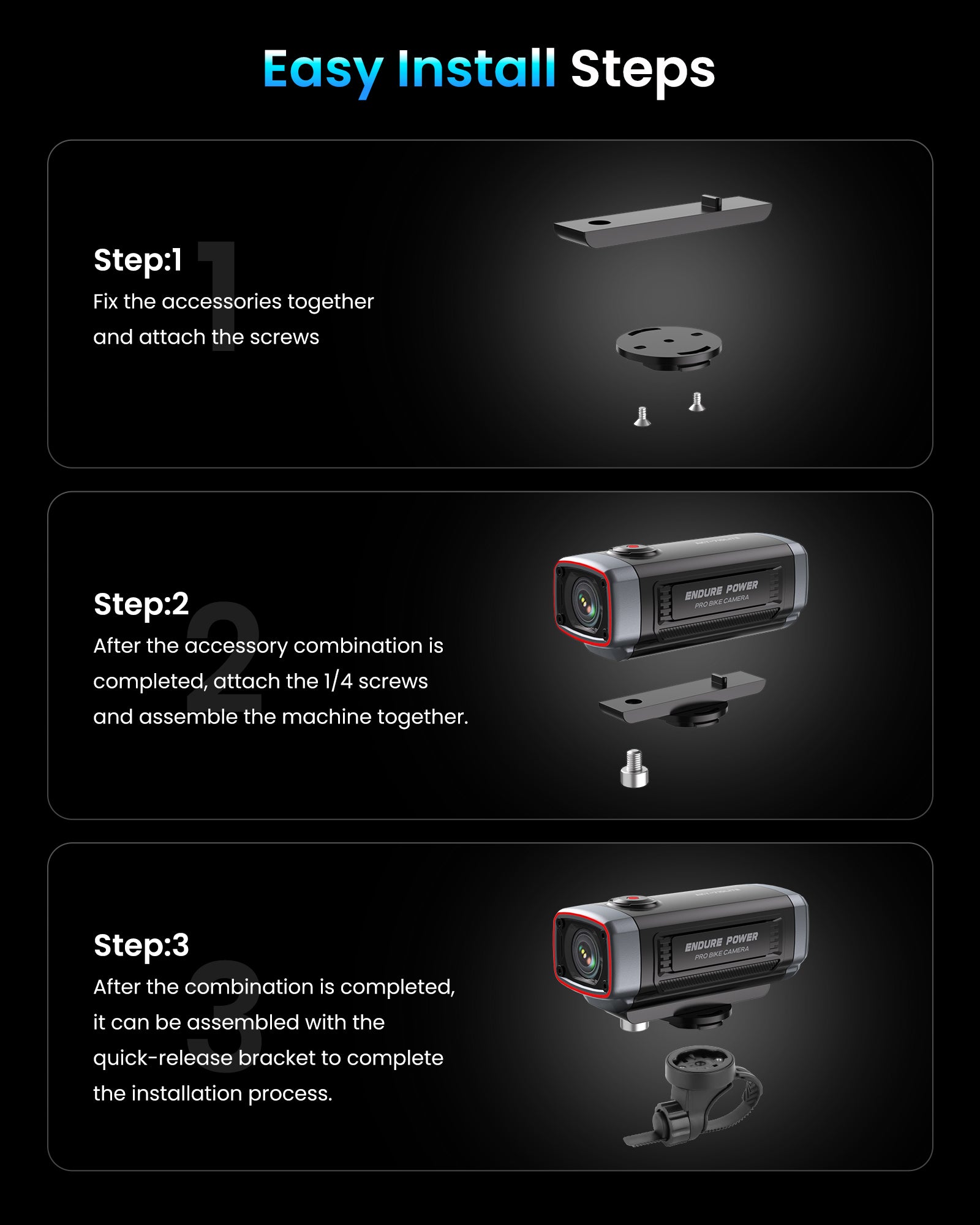 7.5hr Battery Life Wi-Fi Motorcycle & Bicycle Camera | AKY-710Lite