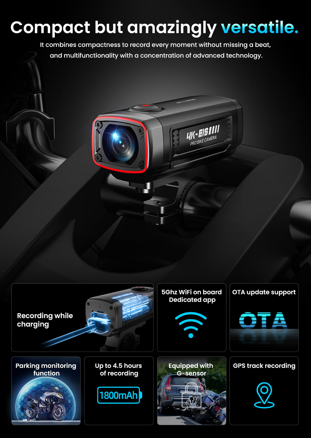 4K 8MP Camera with EIS | AKY-710Pro-Moto