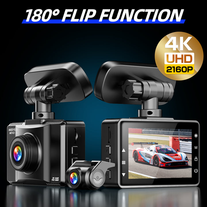 3" Touch Screen 1440p & 1080p Dash Cam with flip function ｜AKY-E1